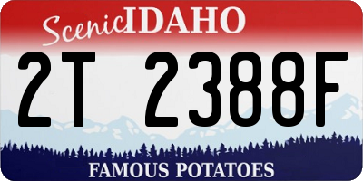 ID license plate 2T2388F