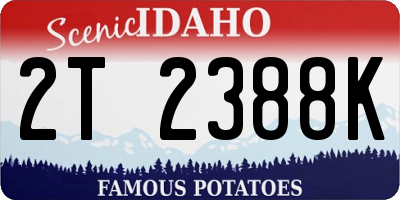 ID license plate 2T2388K