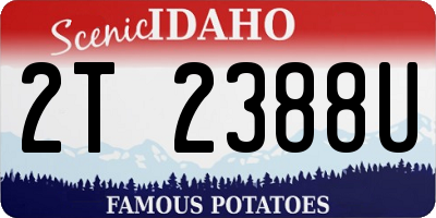 ID license plate 2T2388U