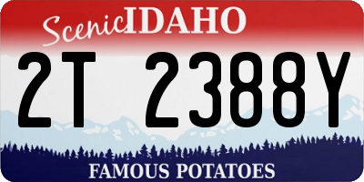 ID license plate 2T2388Y