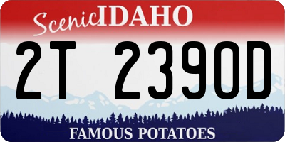 ID license plate 2T2390D