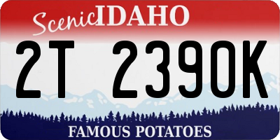 ID license plate 2T2390K