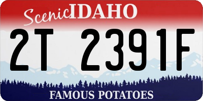 ID license plate 2T2391F