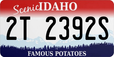 ID license plate 2T2392S