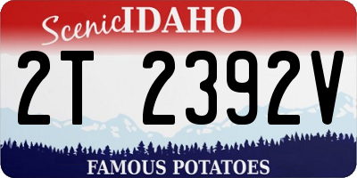 ID license plate 2T2392V