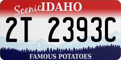 ID license plate 2T2393C