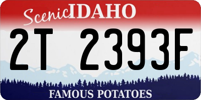 ID license plate 2T2393F