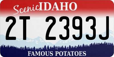 ID license plate 2T2393J