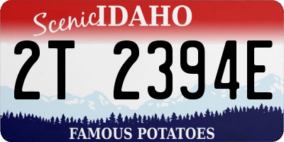 ID license plate 2T2394E