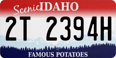 ID license plate 2T2394H