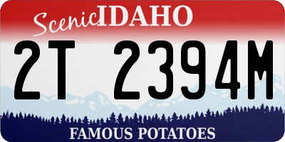 ID license plate 2T2394M