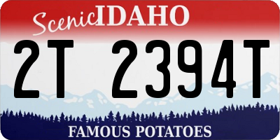 ID license plate 2T2394T
