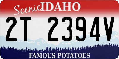 ID license plate 2T2394V