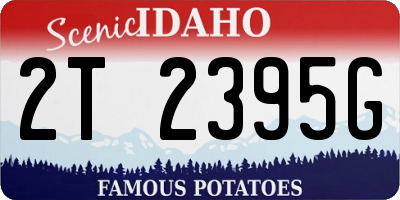 ID license plate 2T2395G