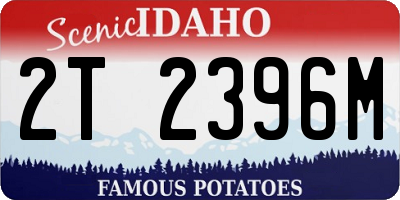 ID license plate 2T2396M