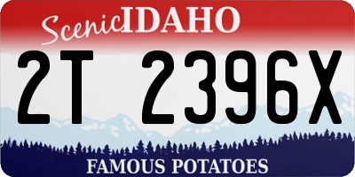 ID license plate 2T2396X