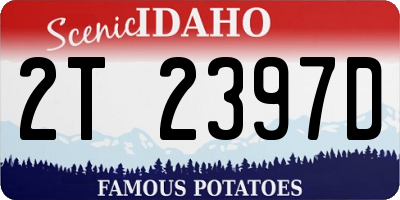 ID license plate 2T2397D