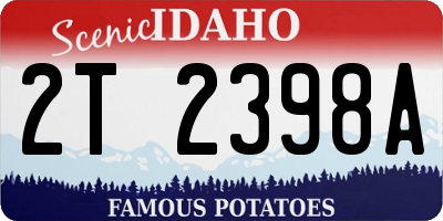 ID license plate 2T2398A