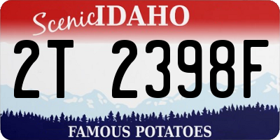 ID license plate 2T2398F