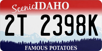 ID license plate 2T2398K