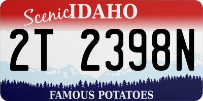 ID license plate 2T2398N