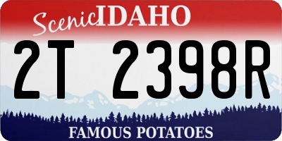 ID license plate 2T2398R