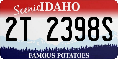ID license plate 2T2398S