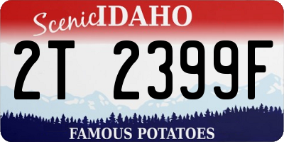ID license plate 2T2399F