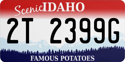 ID license plate 2T2399G