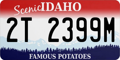 ID license plate 2T2399M