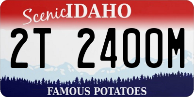 ID license plate 2T2400M