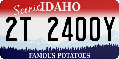 ID license plate 2T2400Y