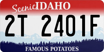 ID license plate 2T2401F