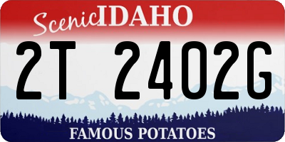 ID license plate 2T2402G
