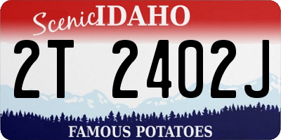 ID license plate 2T2402J
