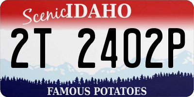 ID license plate 2T2402P
