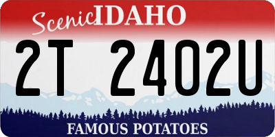 ID license plate 2T2402U