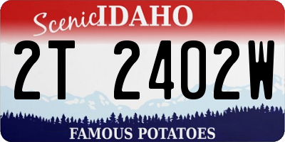 ID license plate 2T2402W