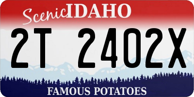 ID license plate 2T2402X