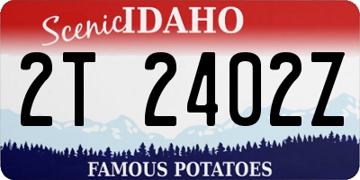 ID license plate 2T2402Z
