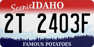 ID license plate 2T2403F