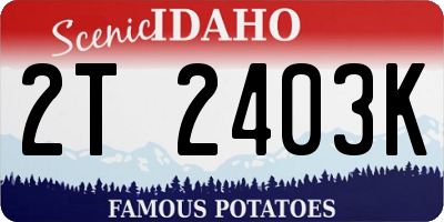 ID license plate 2T2403K
