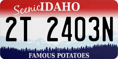 ID license plate 2T2403N
