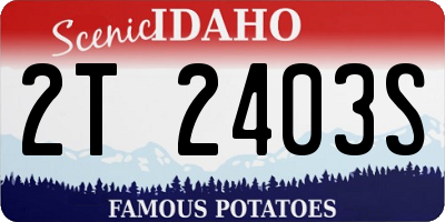 ID license plate 2T2403S