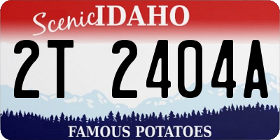 ID license plate 2T2404A