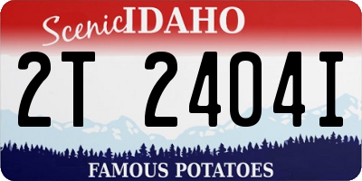 ID license plate 2T2404I