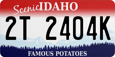 ID license plate 2T2404K