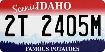 ID license plate 2T2405M