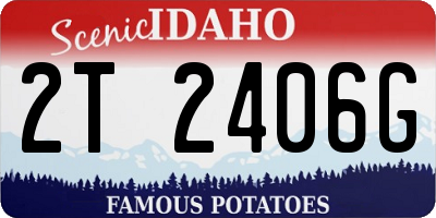 ID license plate 2T2406G