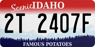 ID license plate 2T2407F